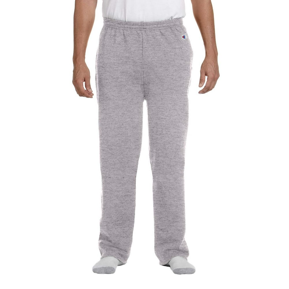 champion sweatpants open bottom