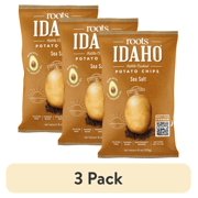(3 pack) Roots Idaho Potato Chips, Sea Salt 6 oz