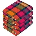 thumbnail image 3 of SKYSONIC Colorful Plaid Washcloths, 2 PCS 12x12 Inches Cotton Wash Cloths, Highly Absorbent and Soft Face Towels for Bathroom,Gym,Hotel and Spa, 3 of 7