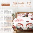 thumbnail image 6 of Merry Christmas Comforter Set California King Size, Santa Clause Gnome Gifts White Soft Bedding Set for Man Woman, 4 Pieces Duvet Cover Set with Fitted Sheet, 2 Pillowcases, 6 of 9