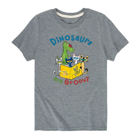 Pete The Cat - Dinosaurs Are Groovy - Youth Short Sleeve Graphic T-Shirt