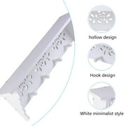 Yongwei White Wall Shelves with Hooks and Decorative Hanging Rack
