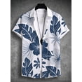 thumbnail image 3 of Camisa de verano para hombre, estampado gráfico 3D de plantas tropicales, camisetas de moda, camisetas de manga corta, ropa de calle, camisas hawaianas casuales holgadas, 3 of 4