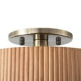 thumbnail image 4 of Tambo Semi-Flush Mount Ceiling Light - Natural Ash Wood Finish Weathered Brass, 4 of 9
