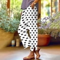 thumbnail image 2 of Women's Linen Pants Summer 2026 Casual Elastic Waist Split Straight Leg Pant Boho Printed Comfy Trousers with Pockets, 2 of 6
