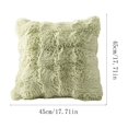 thumbnail image 3 of LSLXA Winter Velvet Plush Pillow Cover Solid Color Home Hotel Decor Soft Throw Pillow Cover 18X18In Decorative Pillows For Couch Bed Sofa Living Room, 3 of 6
