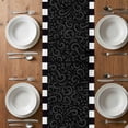 thumbnail image 4 of Table Runner 120 Inches Long for Kitchen Dining, Chef Dresser Scarf Farmhouse, Dining Table Decorations for Wedding/Parties, Cartoon Cute Watercolor Cooking Red Black 13 x 120 In, 4 of 8