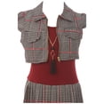 thumbnail image 3 of Little Girl 3 Pieces Tank Top Dress Jacket Graduation Flower Girl Dress USA Burgundy 6 JKS 2138 BNY Corner, 3 of 5