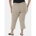 thumbnail image 3 of JMS Just My Size by Hanes Women's Plus Snap Hem Pull On Cropped Pants, 23" Inseam, Sizes 0X-4X, 3 of 5