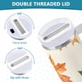 thumbnail image 3 of Yayeee 30oz Stainless Steel Tumbler with Straw and Handle Double-Wall Insulated Travel Water Bottle, Brown Autumn Leaves, 3 of 8
