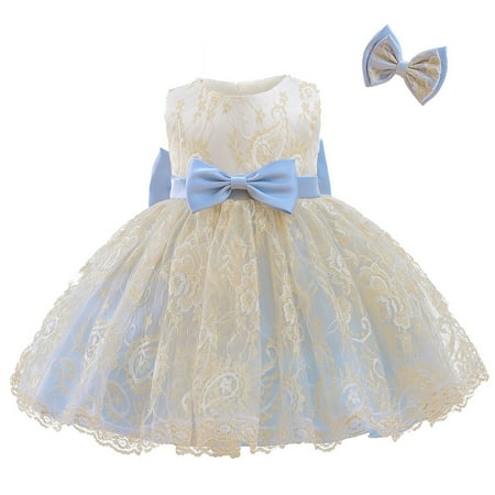 

ASEIDFNSA Girls Halter Neck Dress Girl Sweatshirt Dress Toddler Kids Girls Prints Sleeveless Party Hoilday Court Style Tulle Mesh Bowknot Dress Hairband Princess Clothes