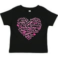 thumbnail image 3 of Inktastic Valentine words in pink Boys or Girls Toddler T-Shirt, 3 of 5