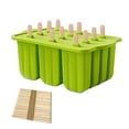 thumbnail image 2 of Popsicles Molds, 12 Pieces Silicone Popsicle Maker Molds Food Grade Ice Molds With Ice Cream- 50 Popsicle Sticks, 2 of 5
