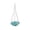 Sky Blue(New), variant on Wavy Edge Hanging Bird Feeder, 15.7" Tall Plastic Tray Feeder with Chains, 3-Color Option for Backyard Birds