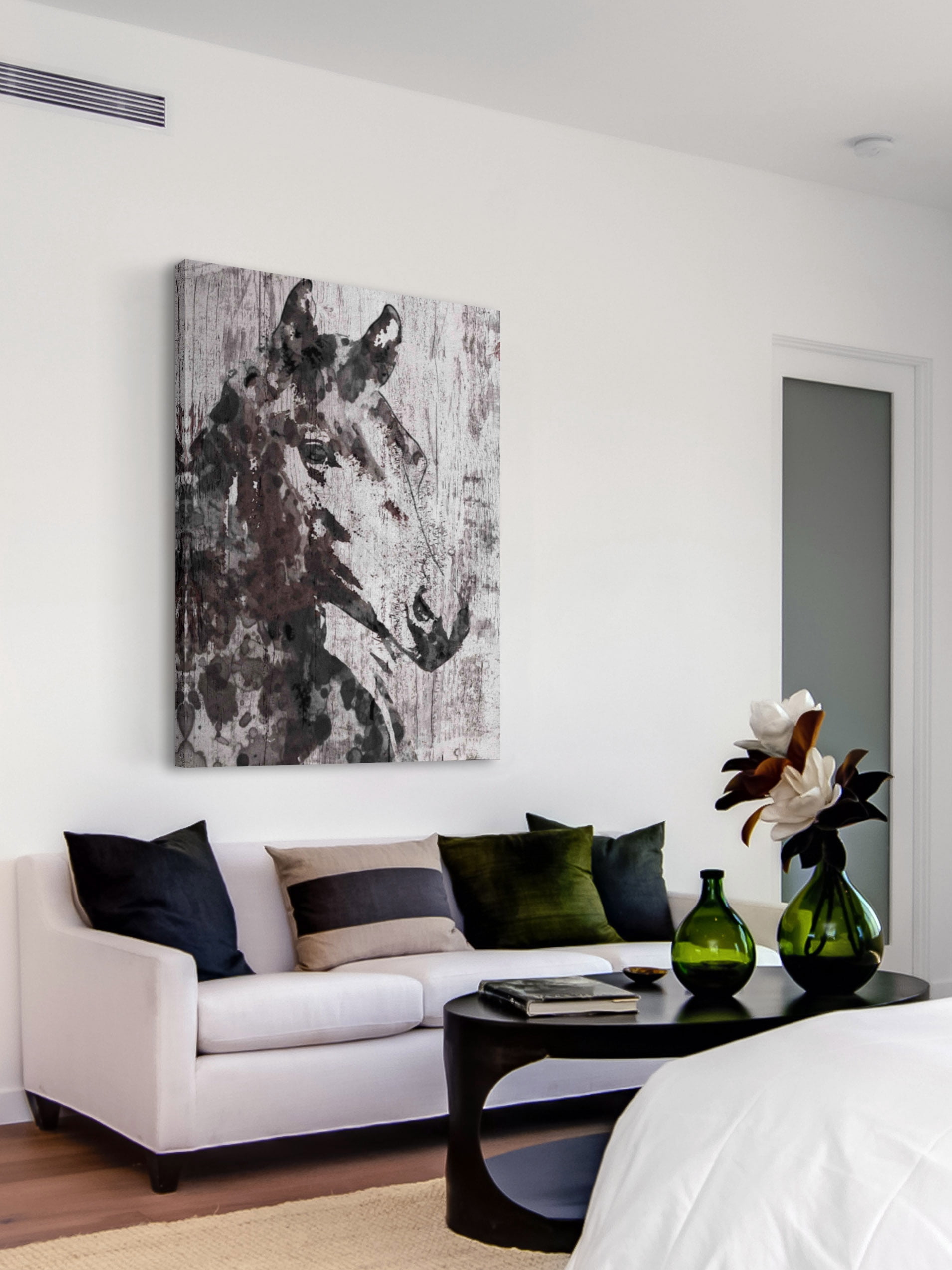 "Black Braid" Painting Print on Wrapped Canvas