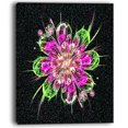 thumbnail image 2 of Fleur fractale parfaite en violet et vert - Art floral Impression sur toile, 2 of 3