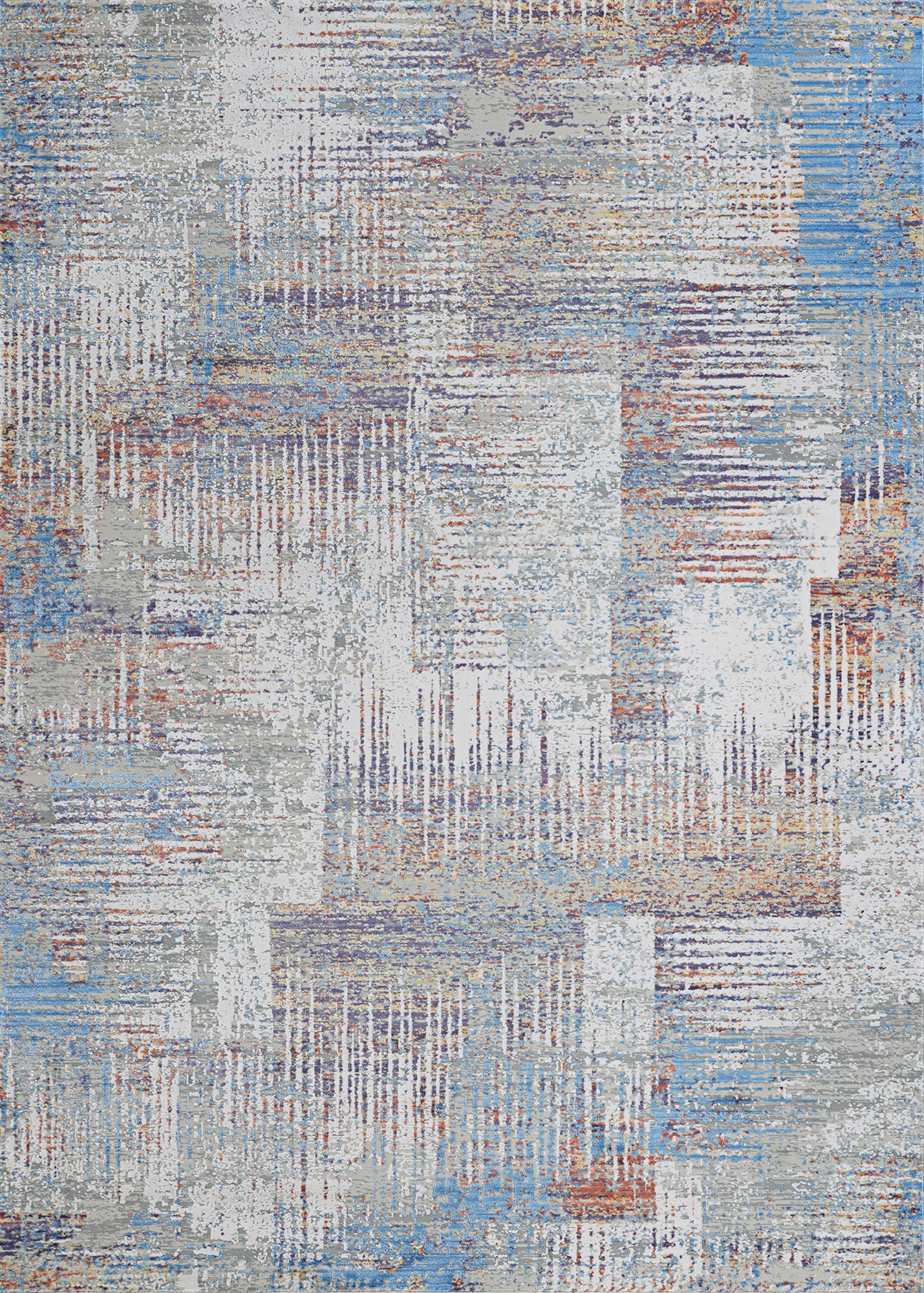 Couristan Vibrata Watercolor Blocks Multi-Pastels Area Rug