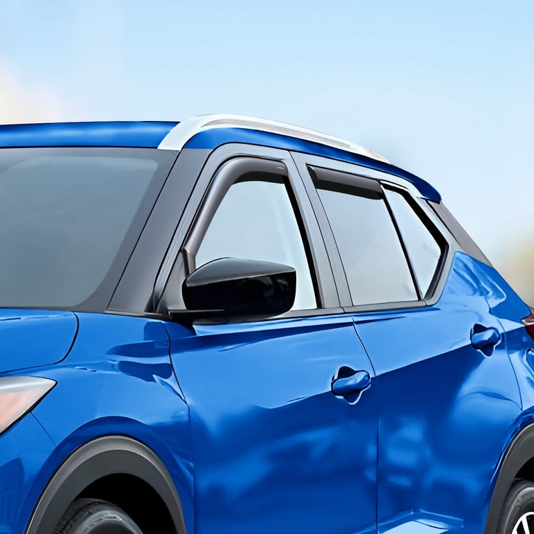 WZYJGTOP Tape-On Window Deflectors For Nissan Kicks 2018-2022 - 4-Piece Rain Guards, UV Resistant, No Drill