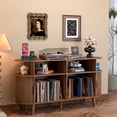 thumbnail image 6 of Large Round Record Player Stand with Charging Station & USB Ports, Record Storage Cabinet, 6 of 7