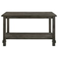 thumbnail image 2 of Counter Height Wooden Dining Table with Open Bottom Shelf Gray - Saltoro Sherpi, 2 of 4