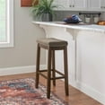 thumbnail image 2 of Riverbay Furniture Rubberwood Brown Bar Stool Backless 32.25" Unassembled, 2 of 9