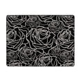 thumbnail image 2 of LNWH Black Rose Lines Texture Rug for Bedroom Living Room, Non-Slip Soft Foldable Carpet, 63" x 48", 2 of 6
