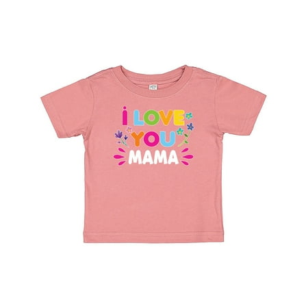 

Inktastic I Love You Mama with Flowers Gift Baby Girl T-Shirt