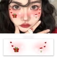 thumbnail image 3 of Christmas Makeup Face Temporary Tattoo Sticker Party Waterproof Temporary Tattoo Sticker Christmas Tree Festive Atmosphere Christmas Makeup Stickers Children And Adults Universal, 3 of 7
