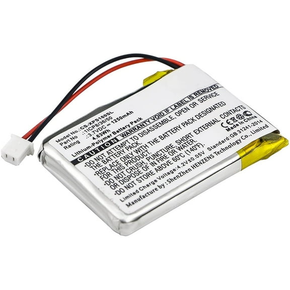 Replacement Battery for Dual XGPS160,XGPS160 SkyPro GPS Receiver,1ICP8/36/50,3.7V/1250mAh
