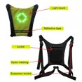 thumbnail image 4 of LED Cycling Vest Night Cycling Remote Control Bike Clothing with LED Turn Light Indicator, Yellow, 4 of 9