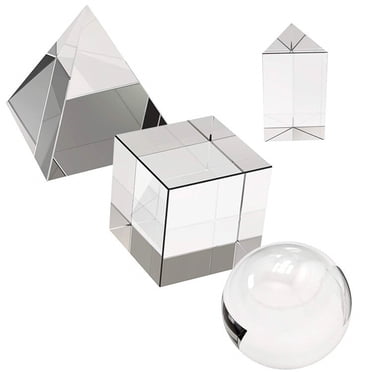 Crystal Photography Prism Set Portable 4PCS Teaching Prism Set Optical Pyramid