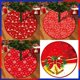 thumbnail image 4 of Falda de árbol de navidad roja, cubierta de pie de Papá Noel, copo de nieve, alfombra de árbol de Navidad, decoraciones de alfombrilla Base, 72/92/122Cm, 4 of 4