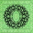thumbnail image 1 of Ahgly Company Indoor Square Medallion Green Traditional Area Rugs, 3' Square, 1 of 1