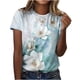 thumbnail image 1 of Camiseta de manga corta suelta con cuello redondo y estampado informal a la moda para mujer Fridja  hjk4381, 1 of 8