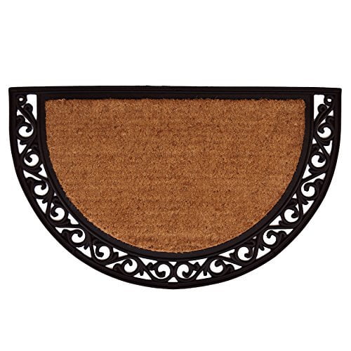 Home & More 100102436NP Ornate Scroll Doormat, 2` x 3`, Natural/Black