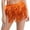 Orange, variant on Miqool Women's Tassel Sequin Skirt Belly Dance Hip Scarf Sparkly Glitter Fringe Wrap Skirt Rave Party Festival Costume for Women and Girls