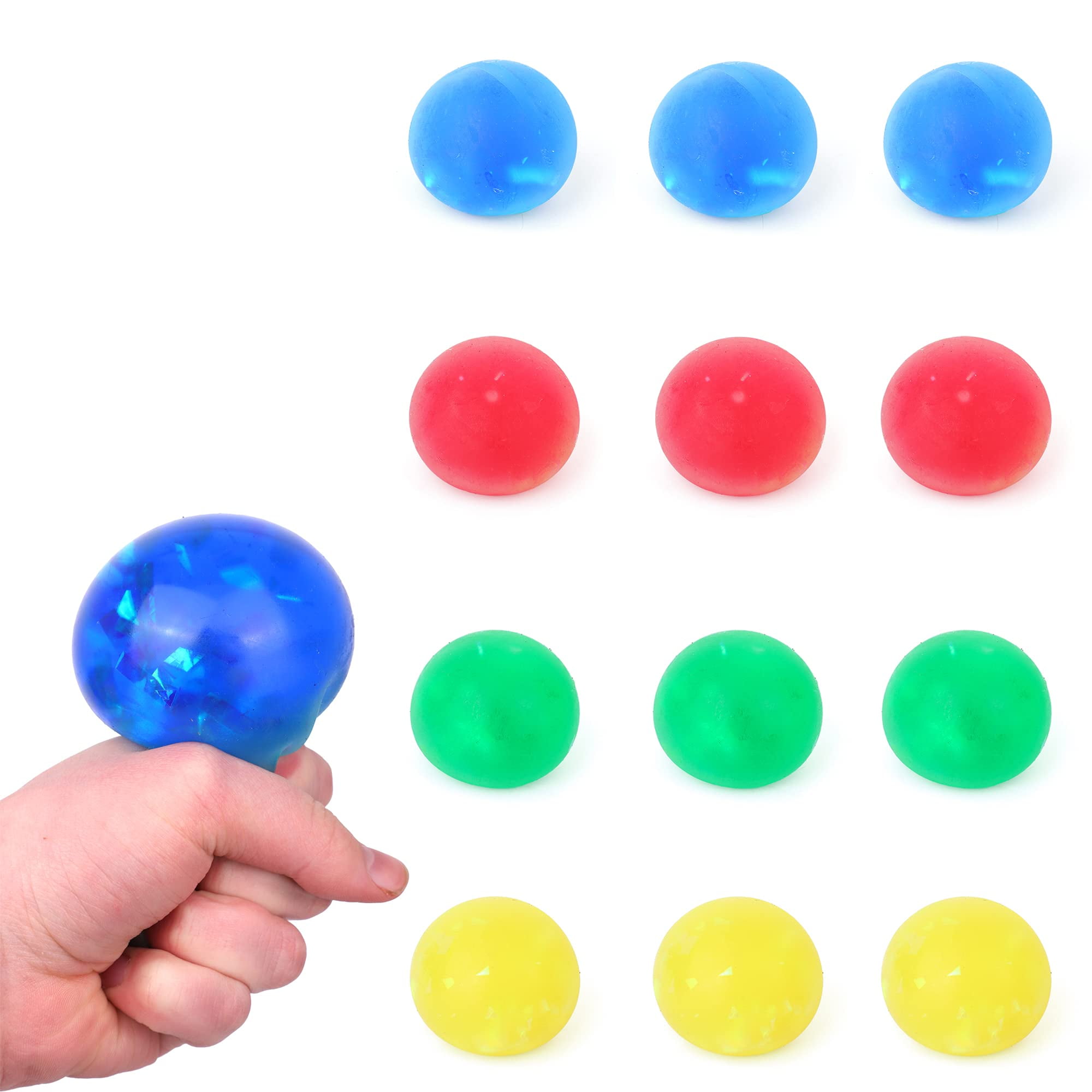 3"  Squishy Mesh sensory stress reliever ball toy autism squeeze anxiety 12Pcs 
