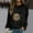 Black, variant on Dyfzdhu Crew Neck Sweatshirts for Women Trendy Dandelion Print Long Sleeve Casual Pullover Loose Top, Gray L