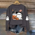 thumbnail image 5 of Jackets for Women Halloween Cute Ghost Printed Long Sleeved Round Neck Loose Fitting Sweatshirt,Womens Sweatshirts Dark Gray S, 5 of 6