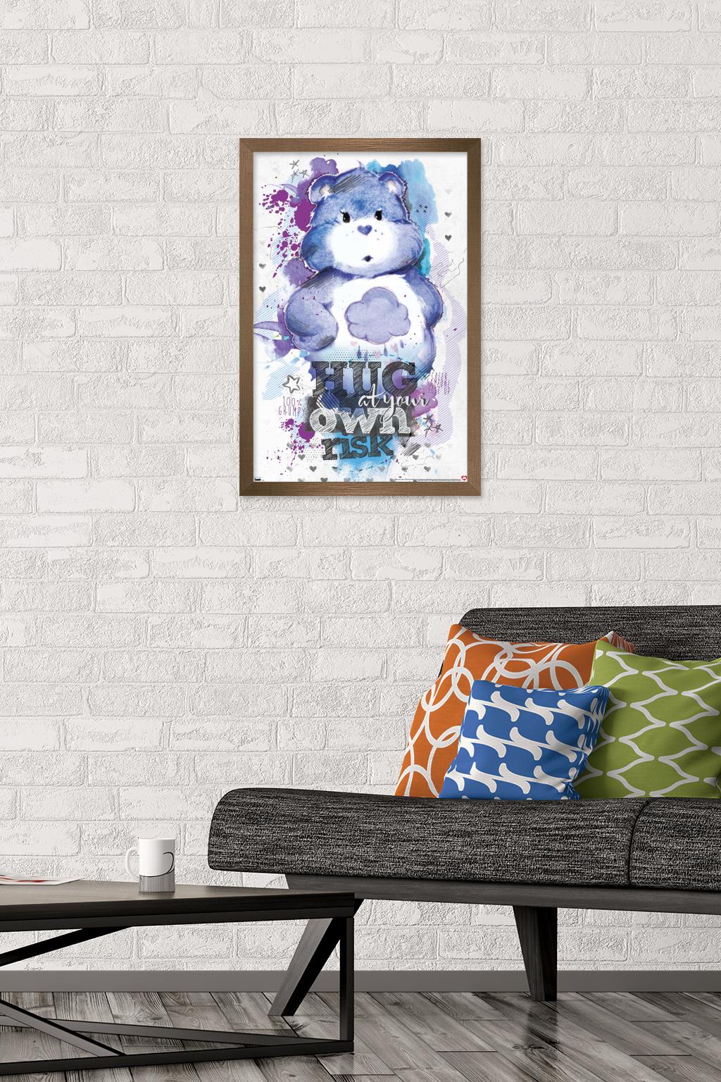 Care Bears - 100 Percent Grumpy Bear Wall Poster, 14.725" x 22.375" Framed