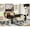 Black, variant on East West Furniture Logan 5-piece Wood Dining Set in Linen White/Light Beige