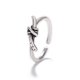 thumbnail image 1 of Anillo de plata tailandés creativo retro geométrico de moda punk europea y americana, anillo abierto simple para estudiantes, 1 of 6