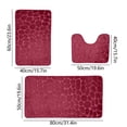 thumbnail image 3 of Linnome 3 Piece High Density Sponge Bath Mat Set Absorbent Non Slip Soft Washable Home Bathroom Decor Needs, 3 of 7