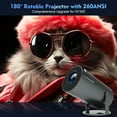 thumbnail image 4 of Magcubic Projector Android11 4K 1280*720P HY300 Pro Dual Wifi 260ANSI 180 Flexible BT5.0 Cinema Outdoor Portable Projetor, 4 of 5