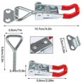 thumbnail image 4 of Toggle Clamp 4Pcs Adjustable Metal Toggle Latch 150Kg/330Lbs Holding Capacity for Fixing & Clamping, 4 of 5
