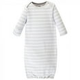 thumbnail image 3 of Touched by Nature Baby Organic Cotton Long-Sleeve Gowns 3pk, Safari, 0-6 Months, 3 of 4