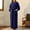 Navy, variant on Lilgiuy Womens Solid Bandage Robe Bathrobe Gown Pajamas Long Sleepwear Pocket Waistband+Belts for Relaxing