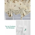 thumbnail image 3 of Beige Pumpkin Fall Tie Up Curtains for Windows 45 Inch Length Balloon Curtains Kitchen Adjustable Balloon Window Shade Thanksgiving Roses Eucalyptus Vintage Tie Up Bathroom Curtain Window 52"x45", 3 of 6