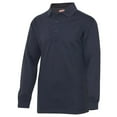 thumbnail image 2 of Mens 24-7 Long Sleeve Polo Shirt Navy Blue, 2 of 2