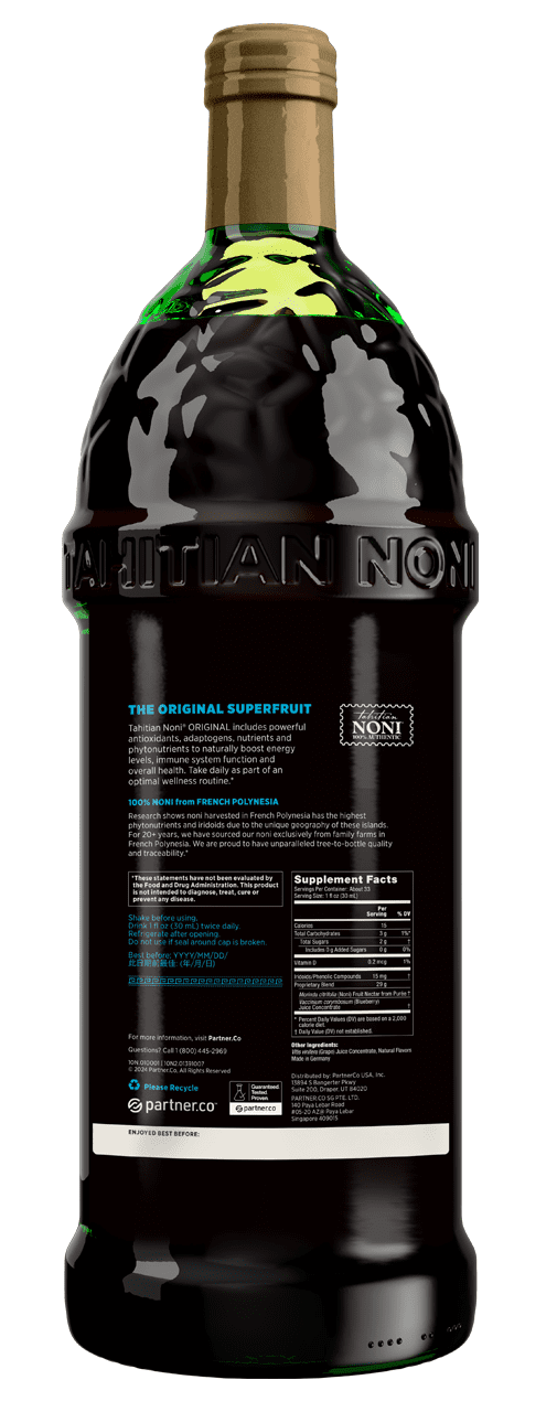 The Original Authentic TAHITIAN NONI® Juice by Morinda (Single 1 Liter Bottle) - 34 fl oz